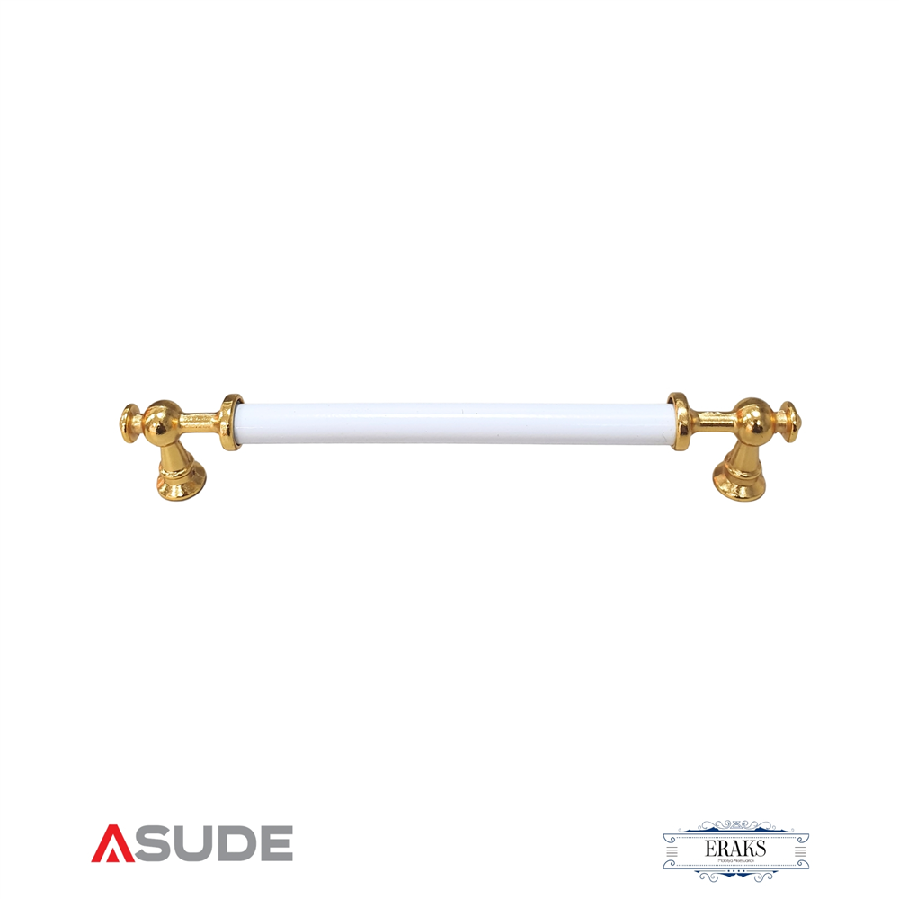 Eraks Tuğra Mobilya Kulpu (Beyaz-Altın, 224 mm)