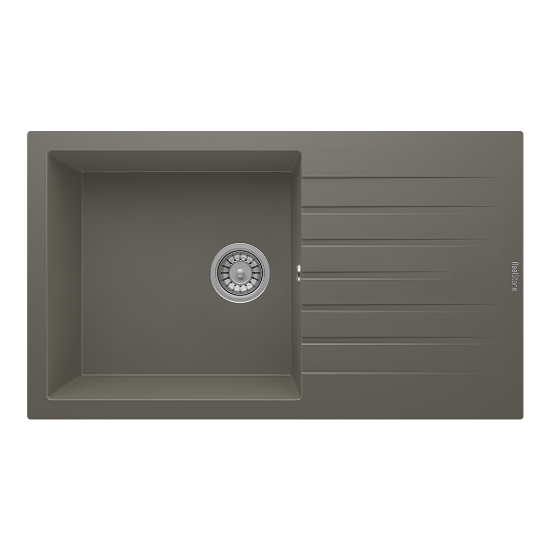 Realstone P014 Laodıkya Damlalıklı Granit Evye Gri
