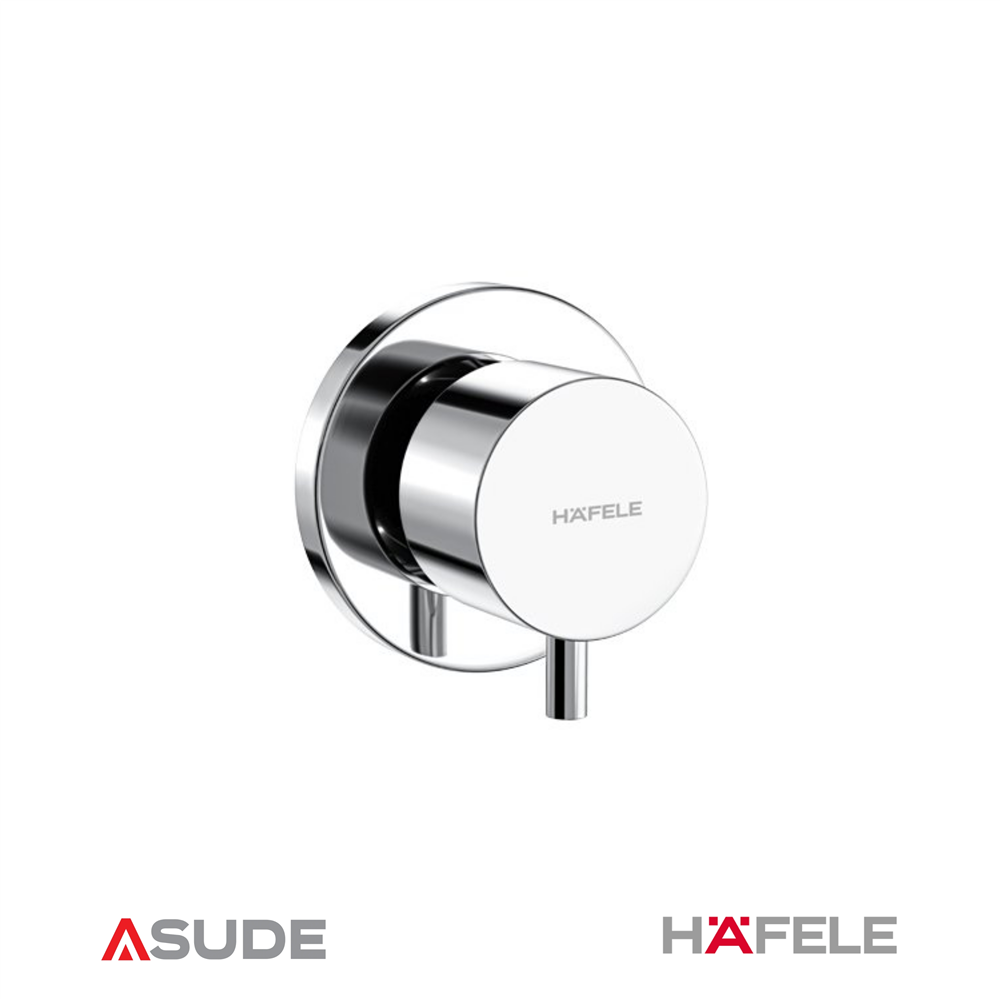 RUND Ankastre stop valf,20mm,parlak krom
