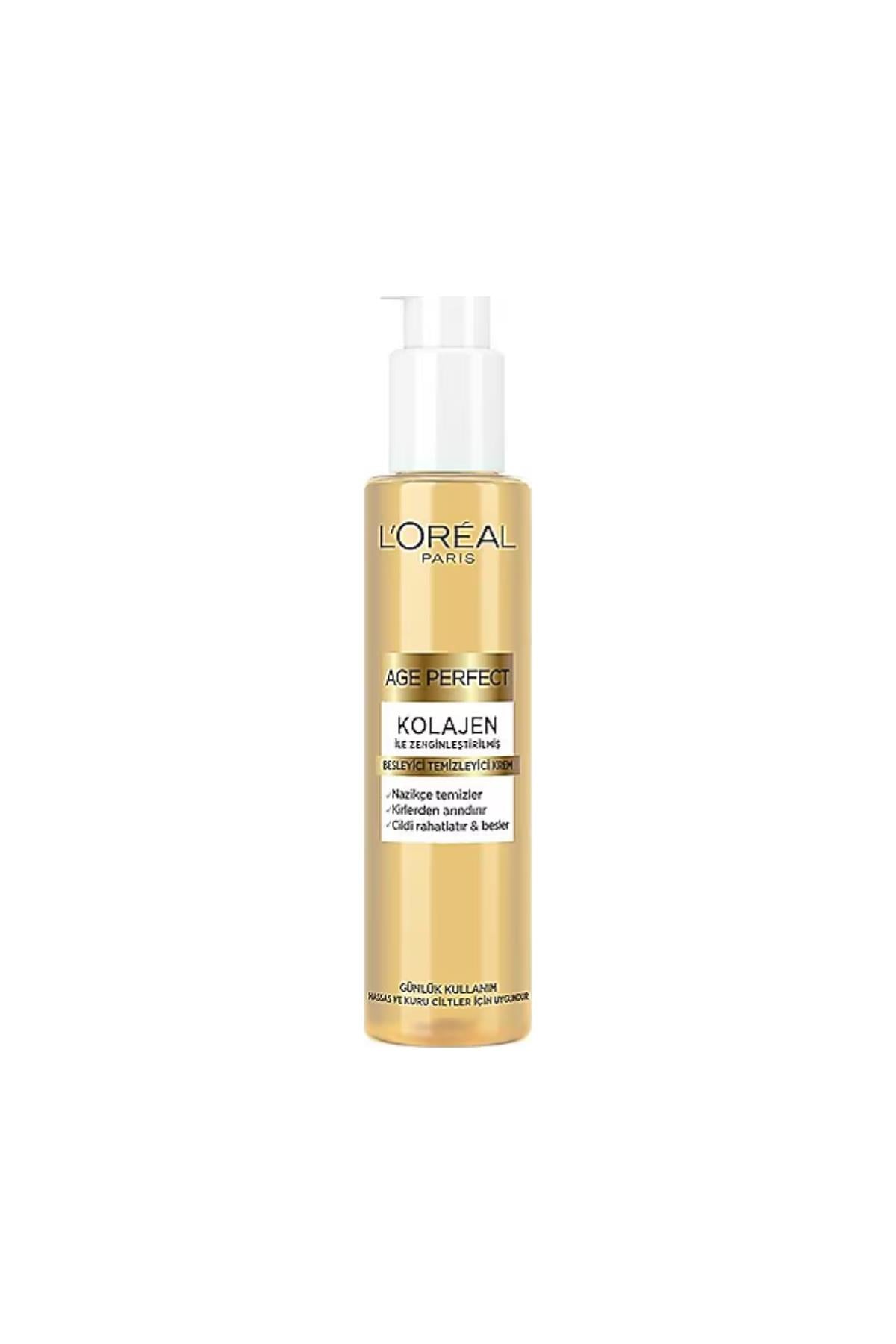 L'Oreal Paris Age Perfect Kolajen İle Zenginleştirilmiş Besleyici Temizleyici Krem