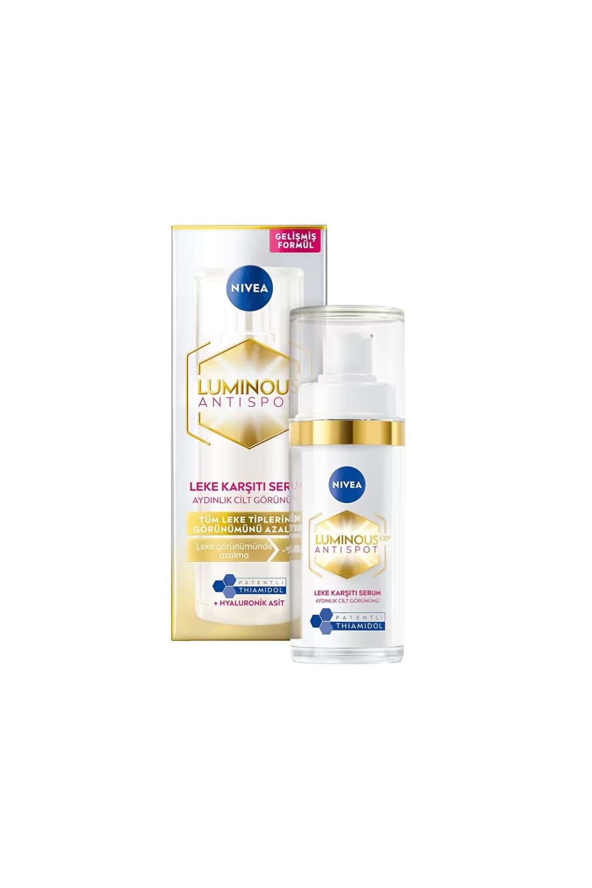 NIVEA Luminous630 Thiamidol Etkili Leke Karşıtı Cilt Serumu 30ml, Hyaluronik Asit, Cilt Tonu Eşitleyici