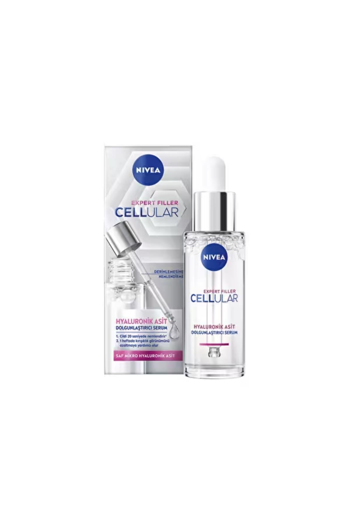 NIVEA Cellular Expert Filler Dolgunlaştırıcı Serum 30ml, Hyaluronik Asit, Nemlendirici, Kırışıklık Karşıtı