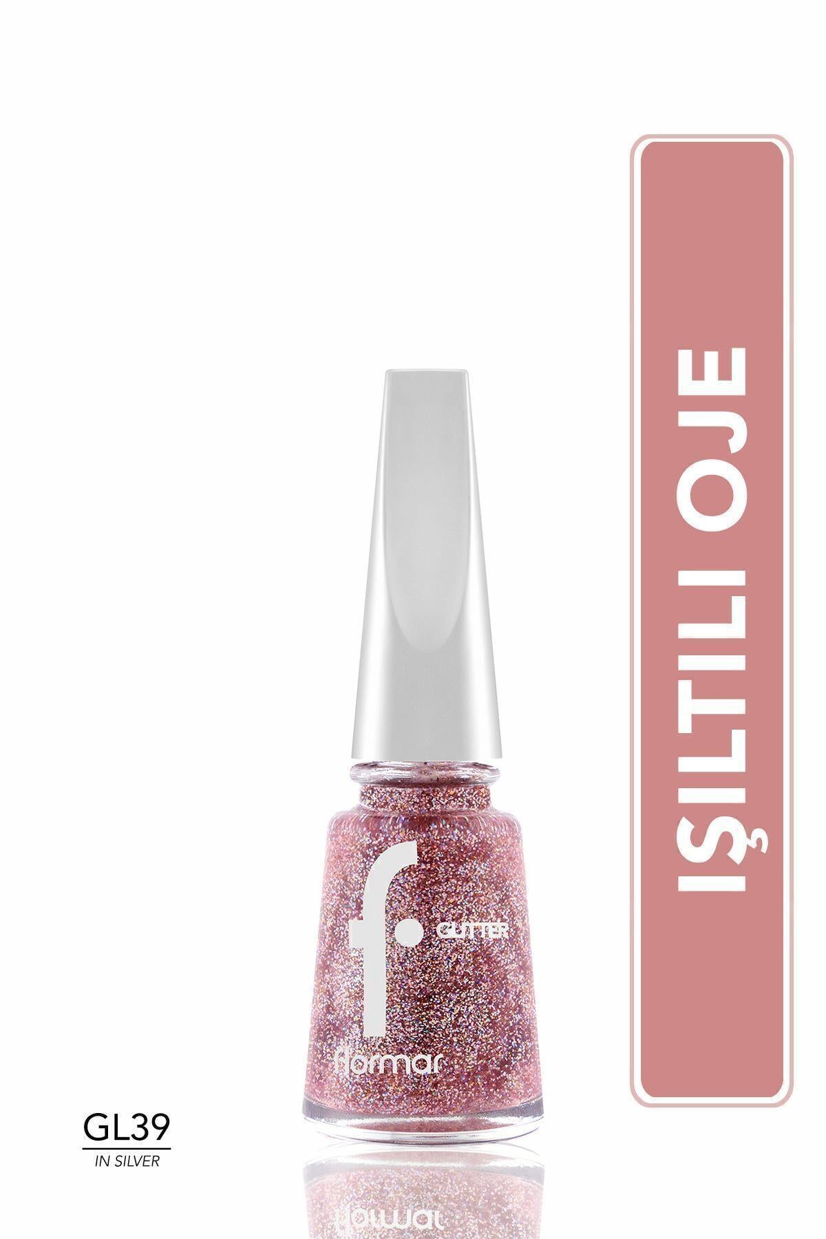 Flormar Glitter Yarı Transparan & Parlak Bitişli Simli Oje