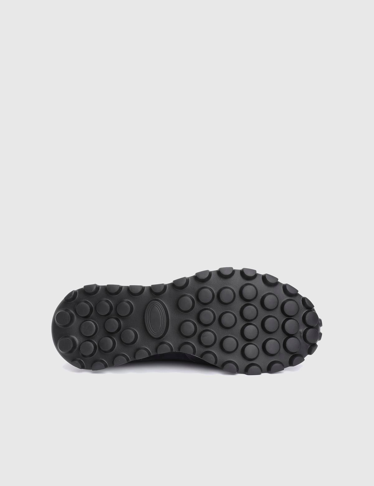 Aaron Navy Blue Suede Leather Men's Sneaker