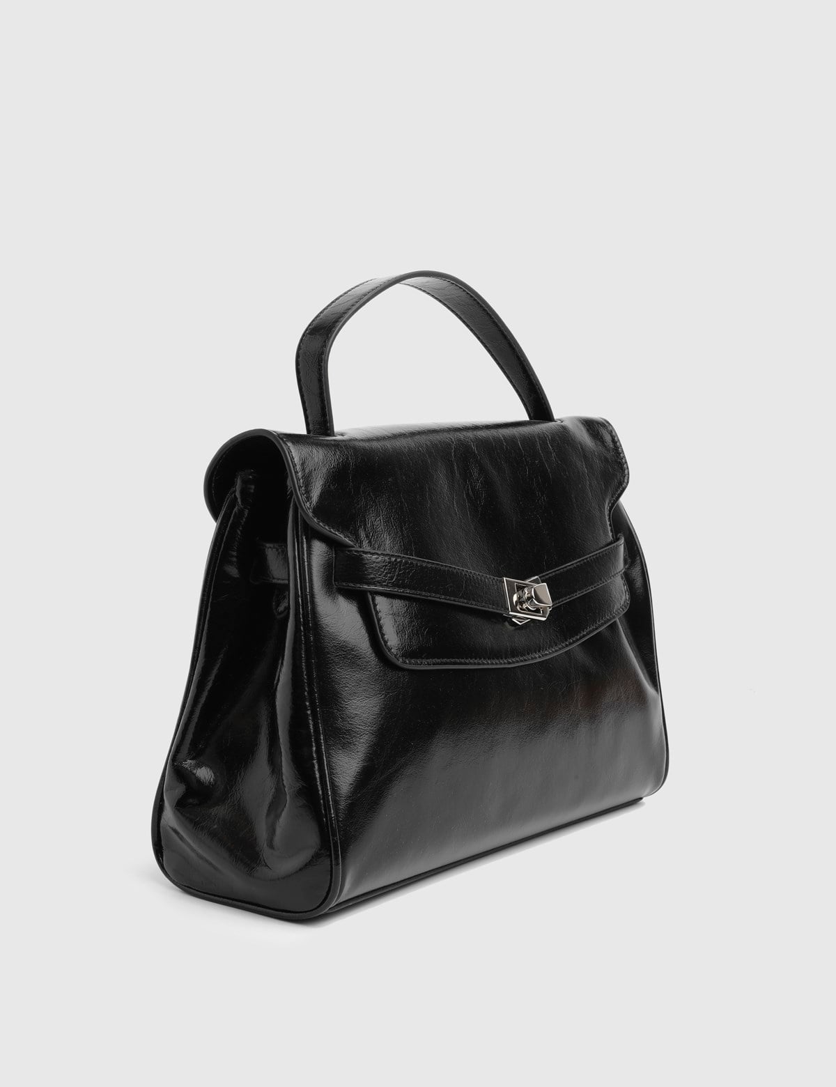 Adorata Genuine Leather Women's Black Handbag