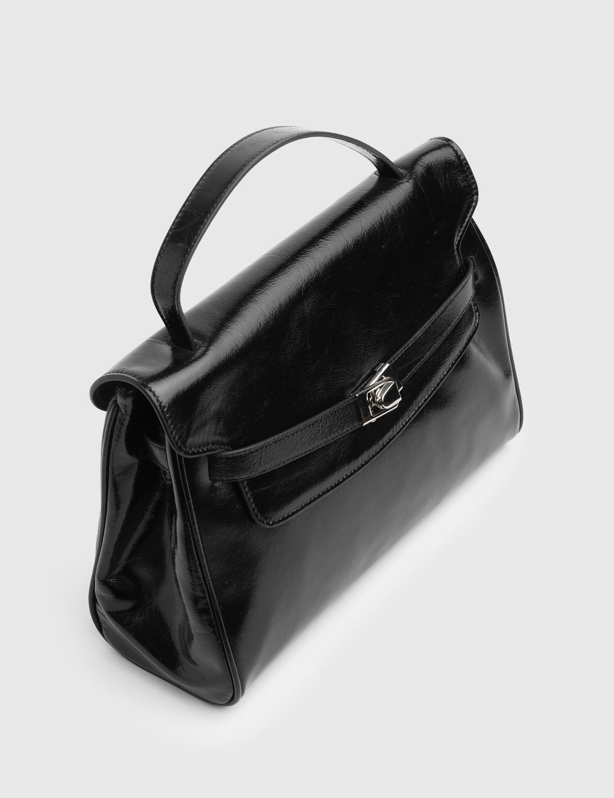 Adorata Genuine Leather Women's Black Handbag