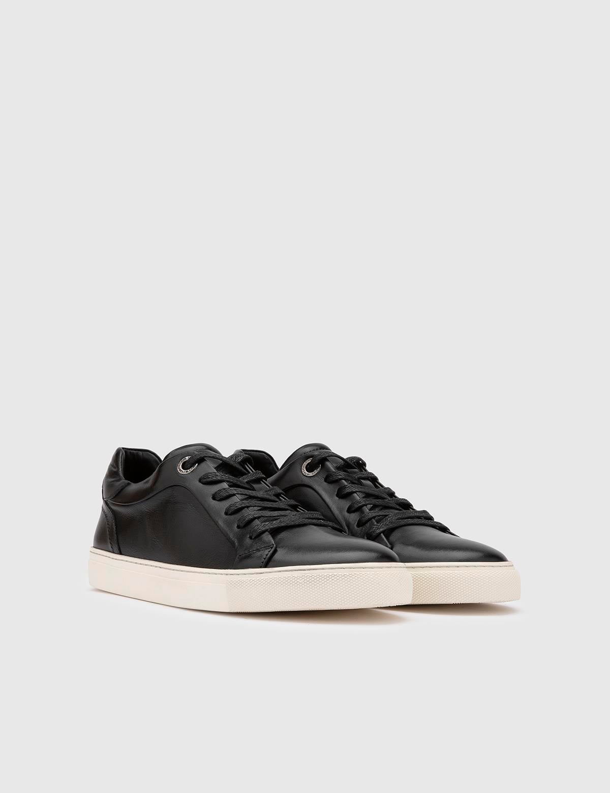 Albie Black Leather Men's Sneaker
