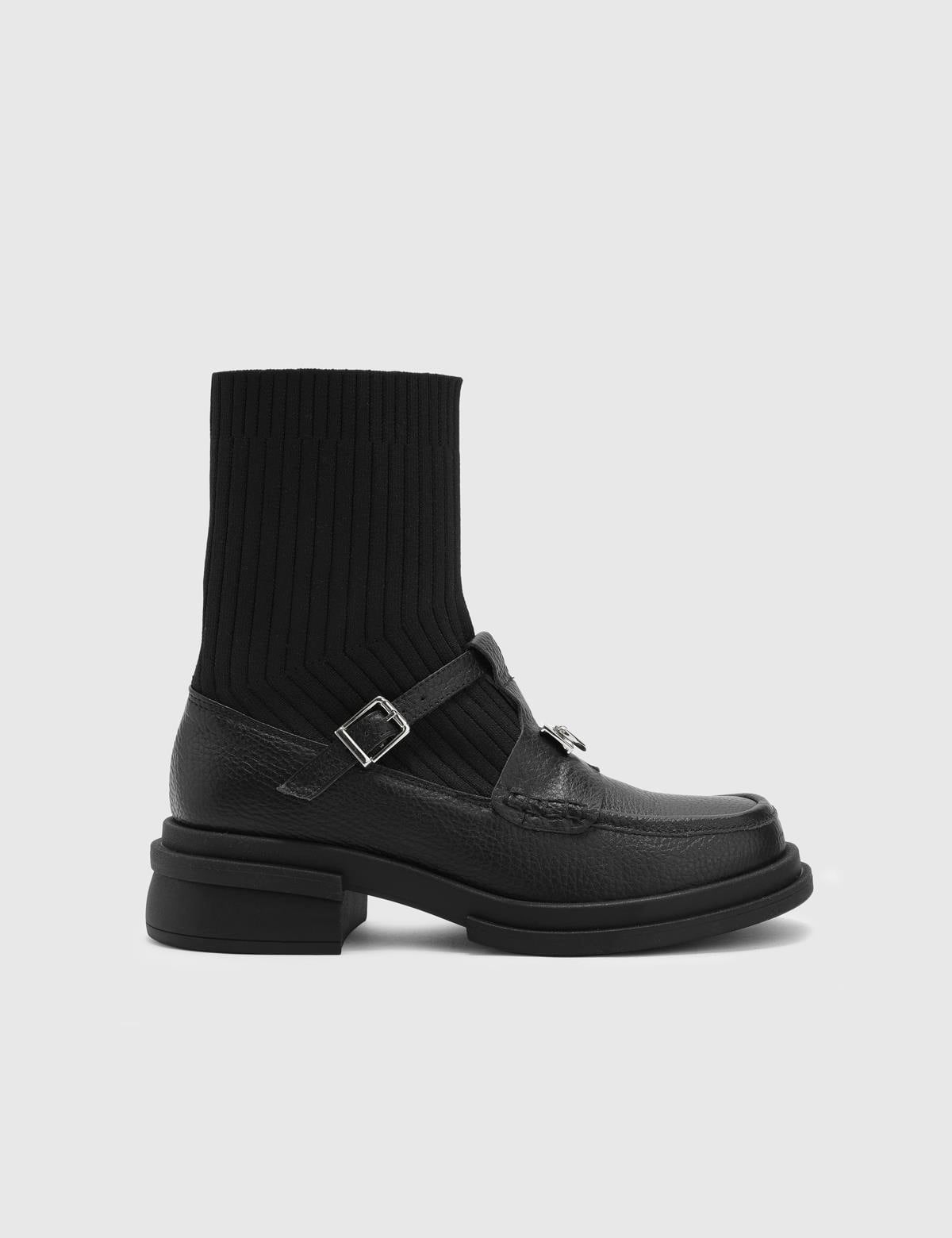 Alie Black Leather Women's Boot