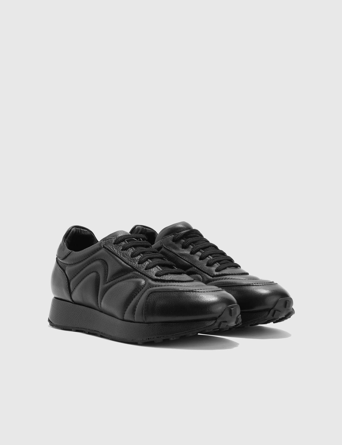 Alisson Black Leather Men's Sneaker