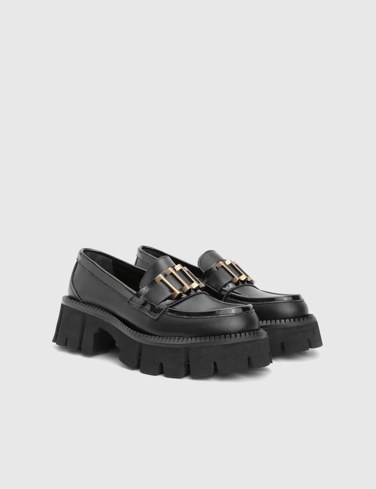 Anto Black Patent Leather Women's Loafer