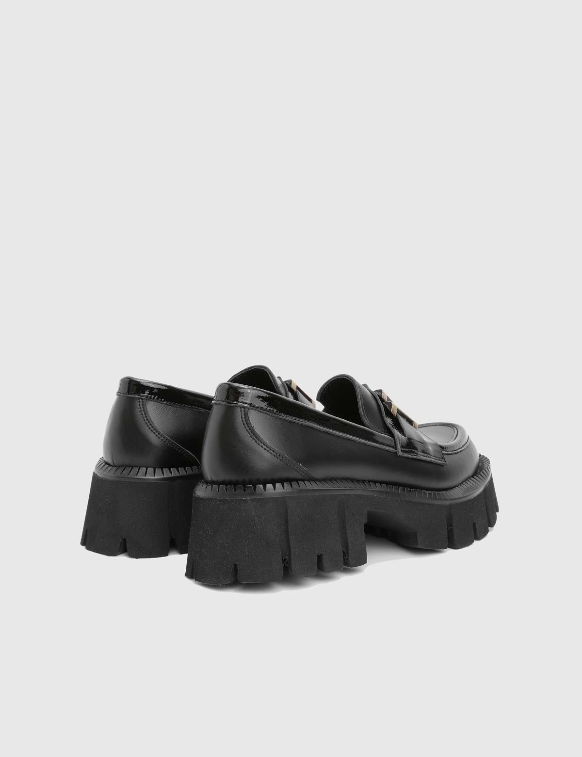 Anto Black Patent Leather Women's Loafer