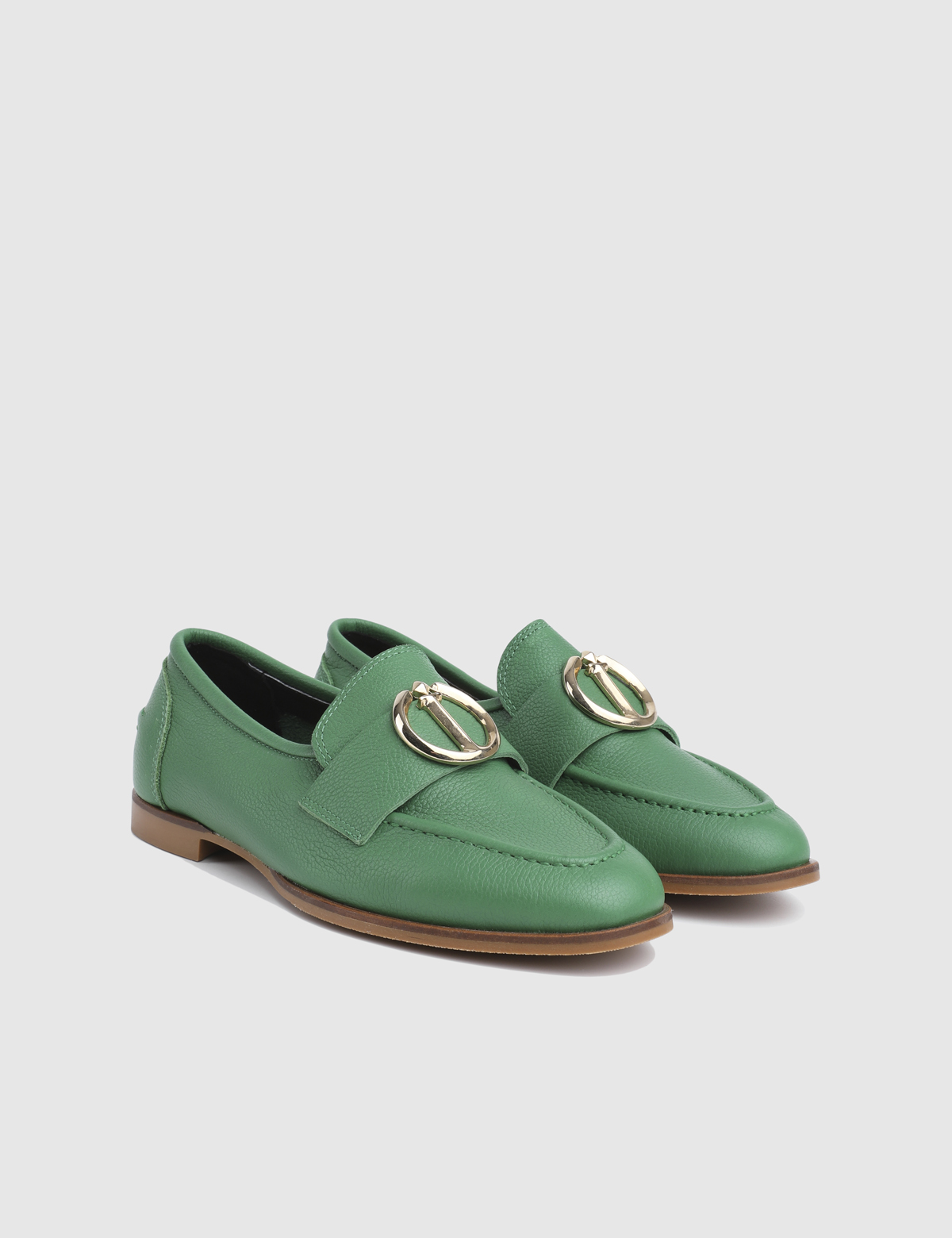 Apex Green Leather Women's Loafer