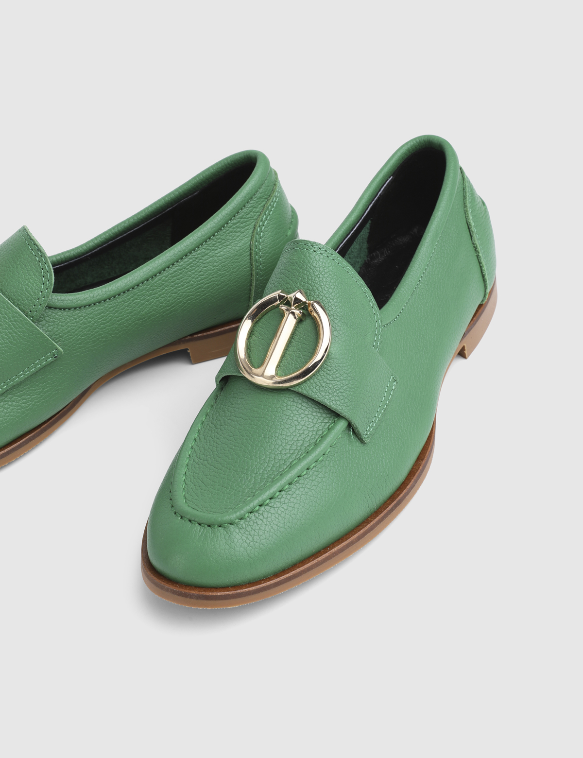 Apex Green Leather Women's Loafer