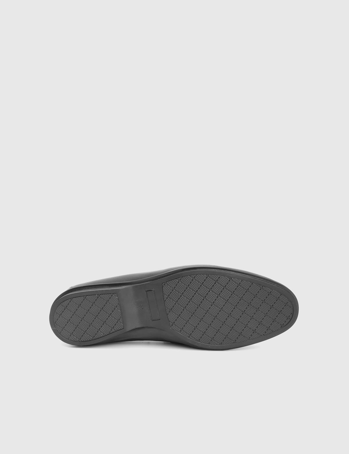 Argus Black Printed Leather Men's Loafer