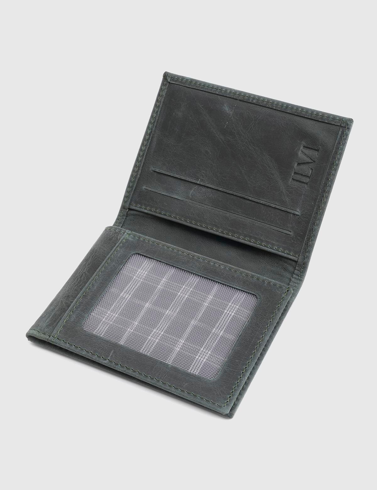 Aron Green Crazy Leather Men's Wallet