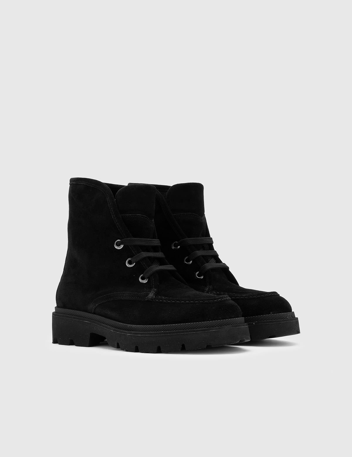 Asrıd Black Suede Leather Women's Boot