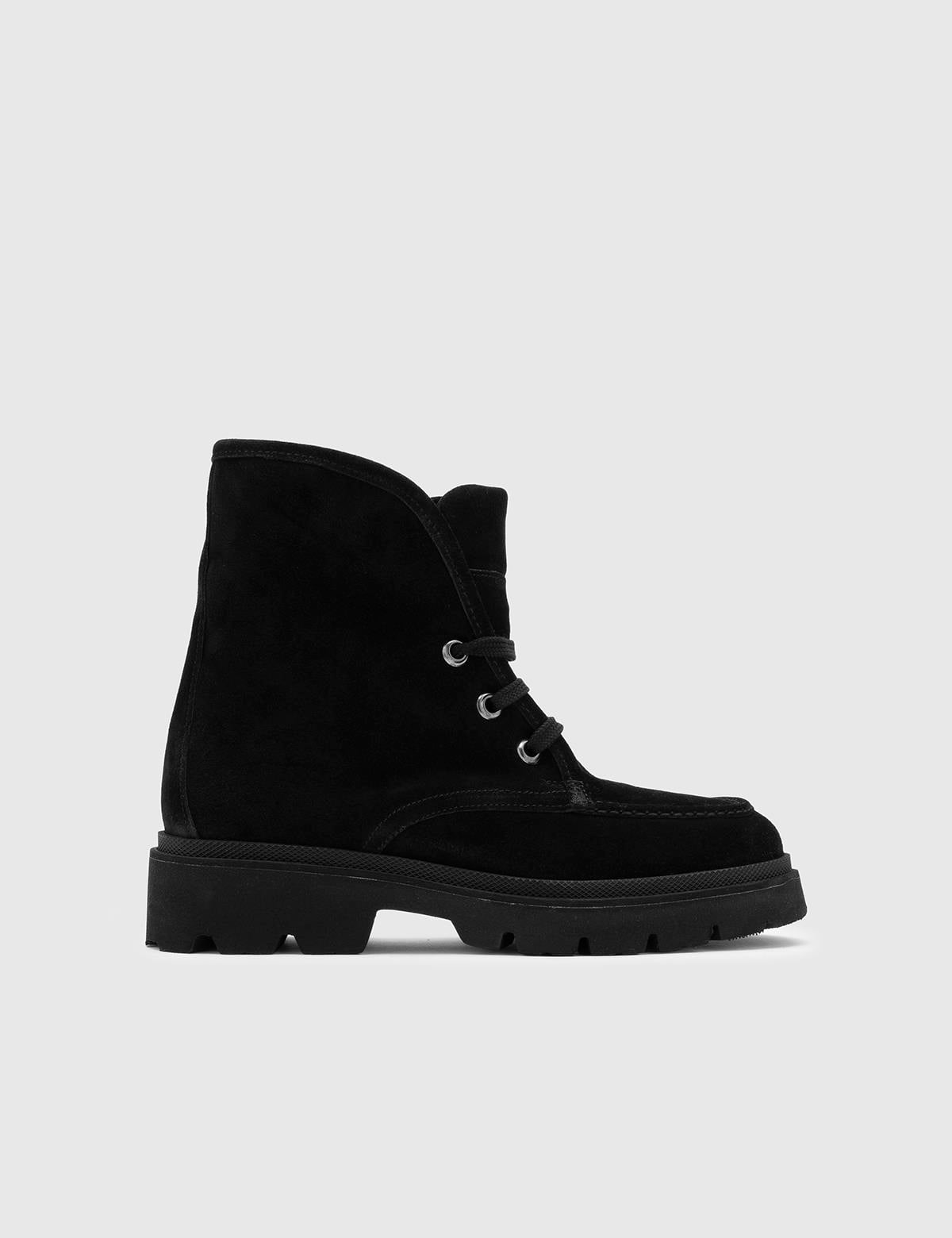 Asrıd Black Suede Leather Women's Boot