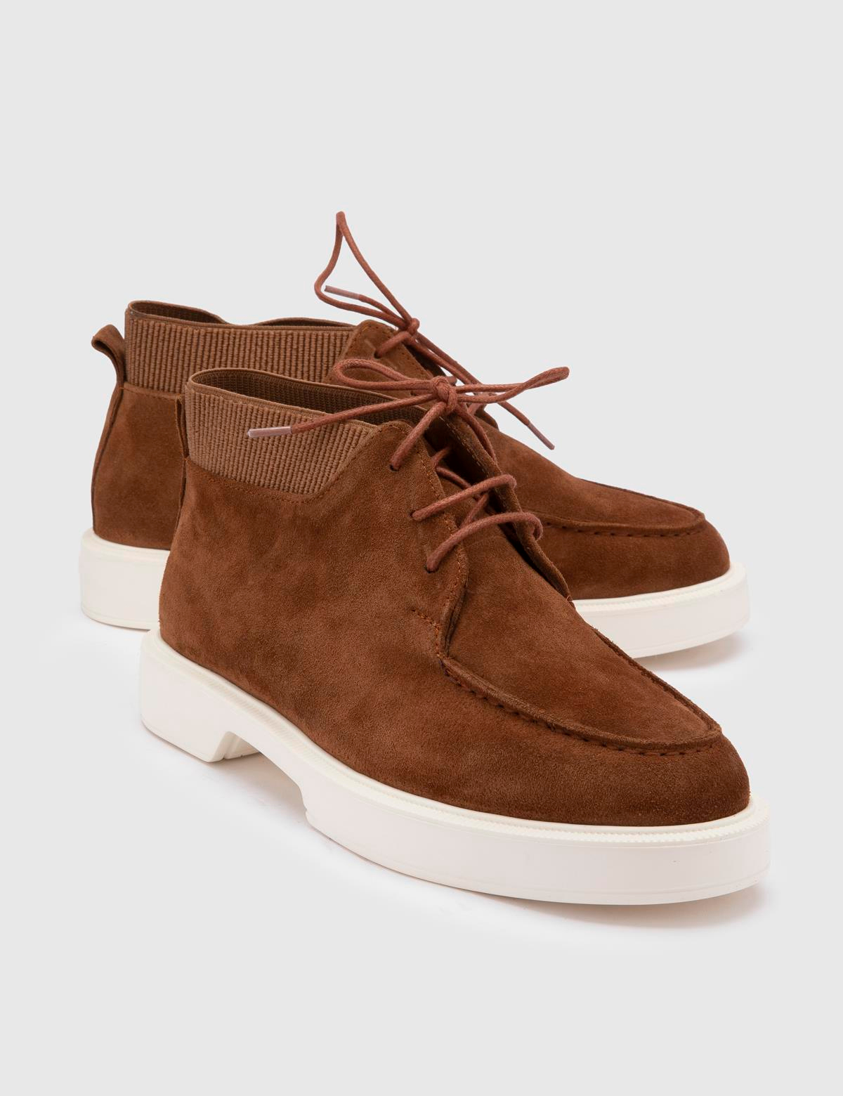 Atera Saddle Brown Suede Leather Women's Boot