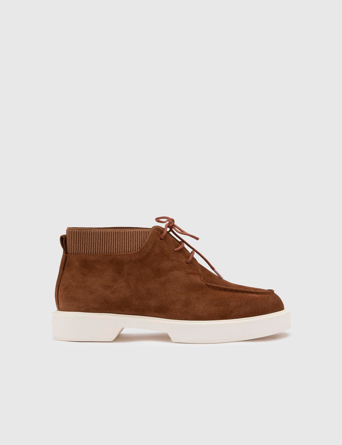 Atera Saddle Brown Suede Leather Women's Boot