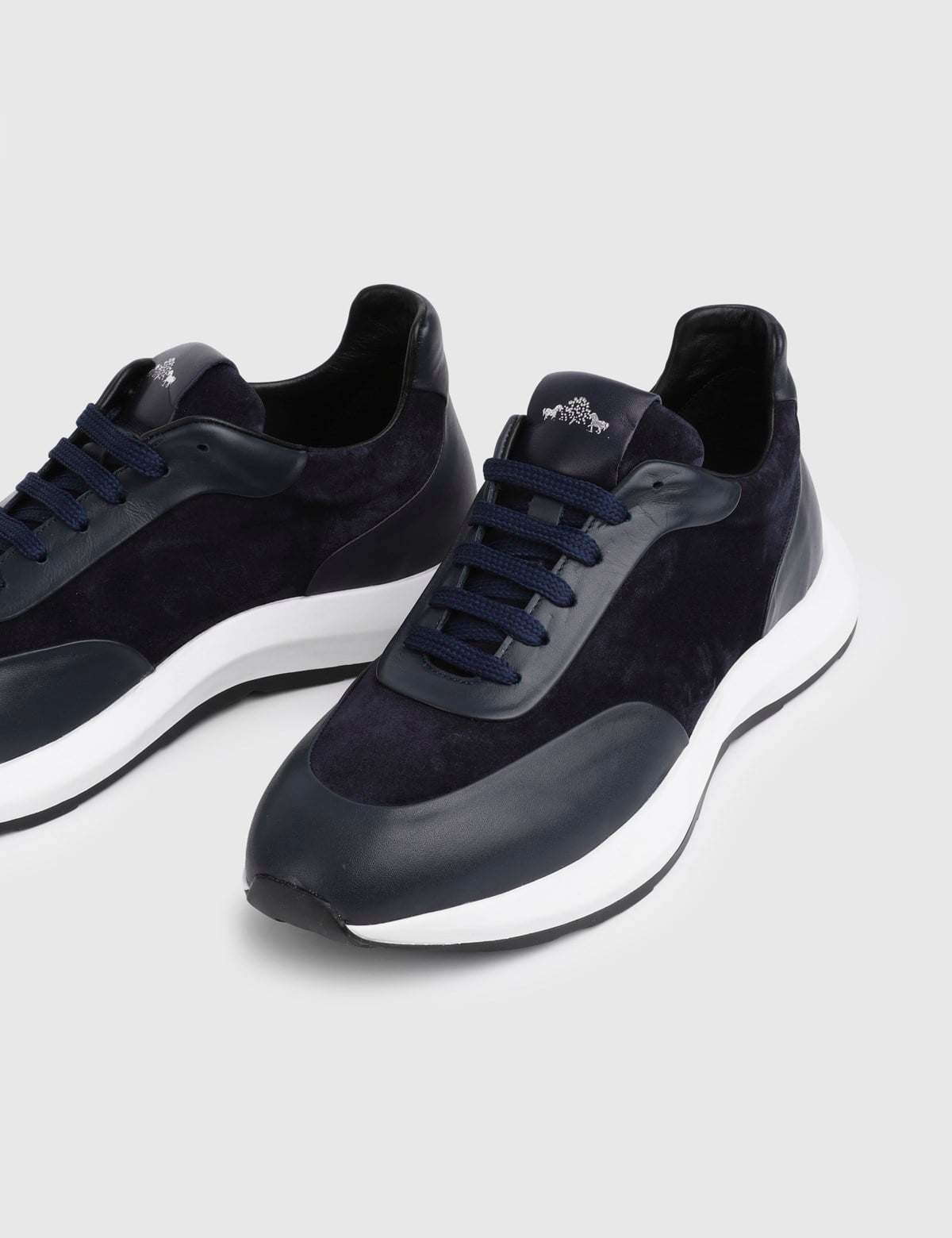 Ayando Navy Blue Suede Leather Men's Sneaker