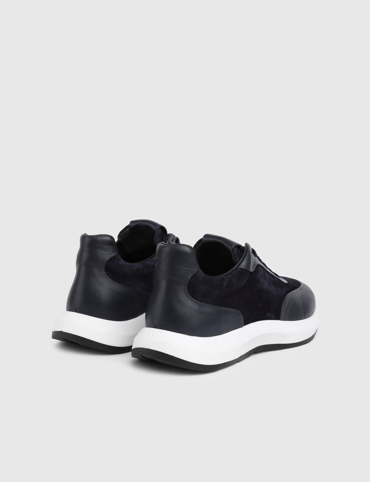 Ayando Navy Blue Suede Leather Men's Sneaker