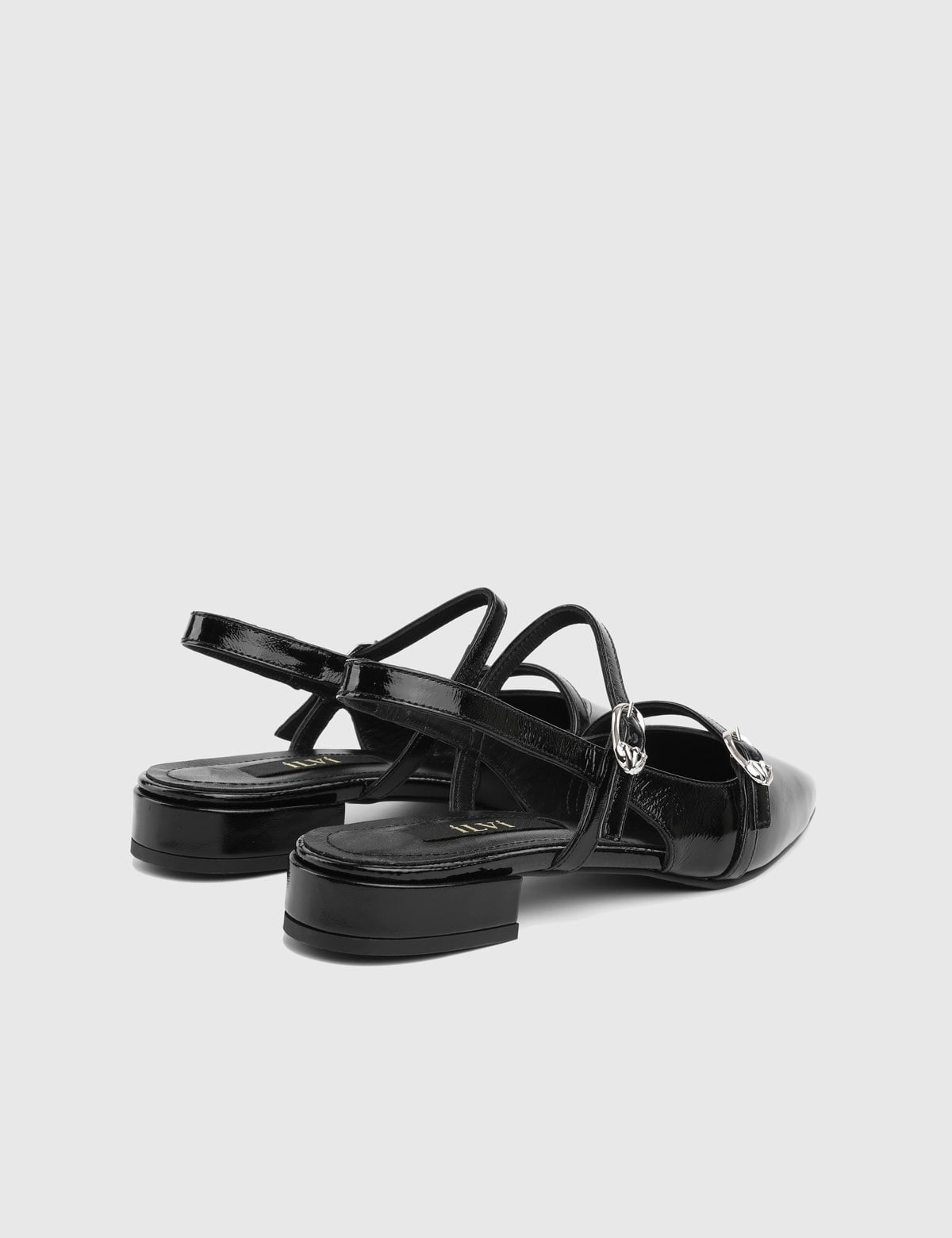 Baia Black Patent Leather Women's Sandal