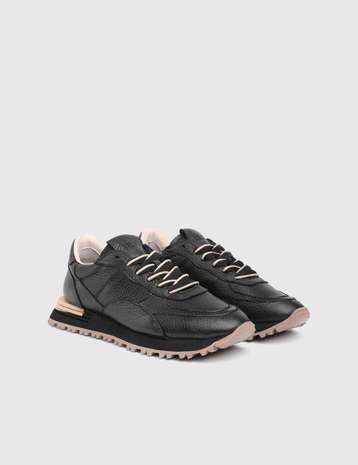 Ballatria Hakiki Floter Deri Kadın Krem Sneaker
