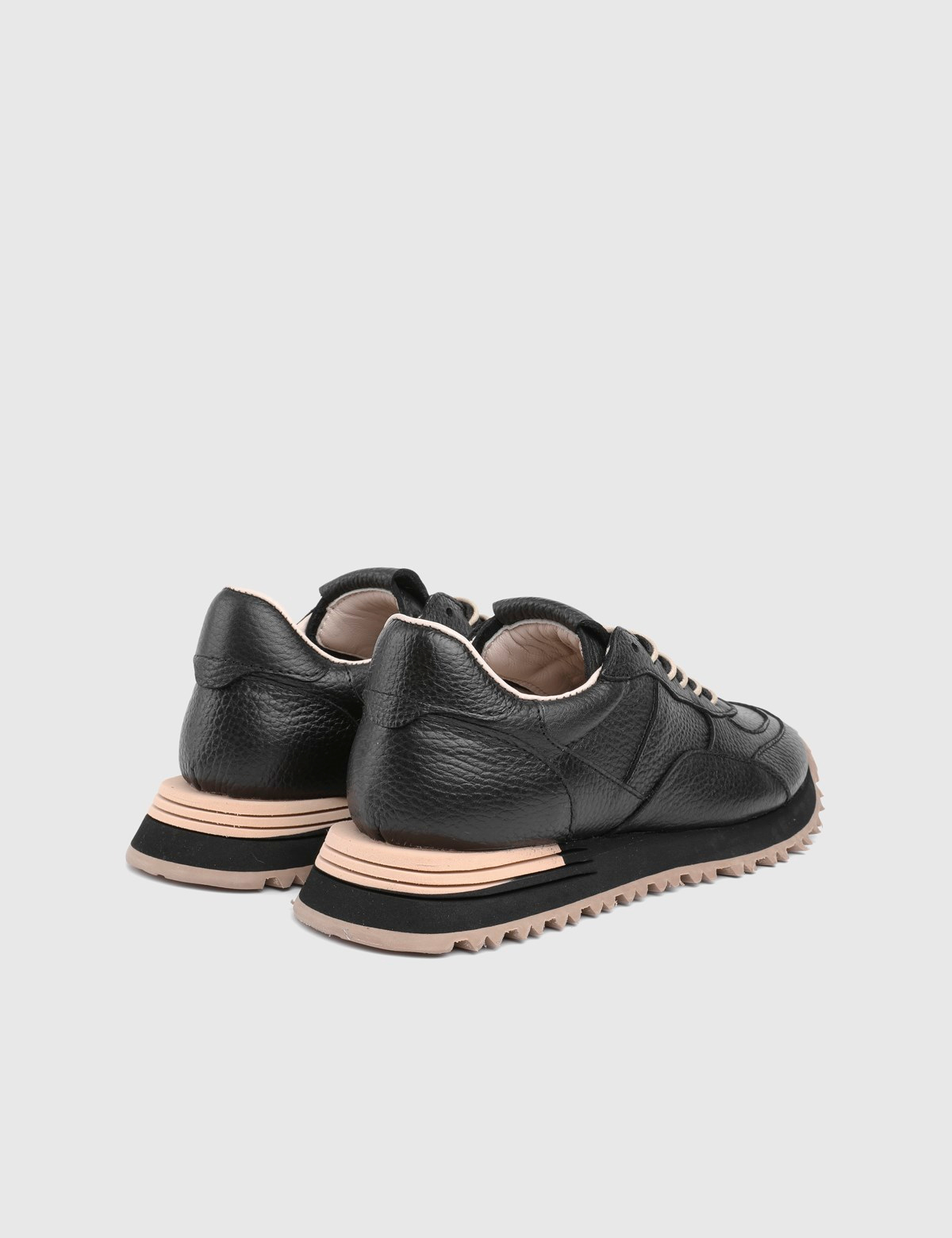 Ballatria Hakiki Floter Deri Kadın Krem Sneaker
