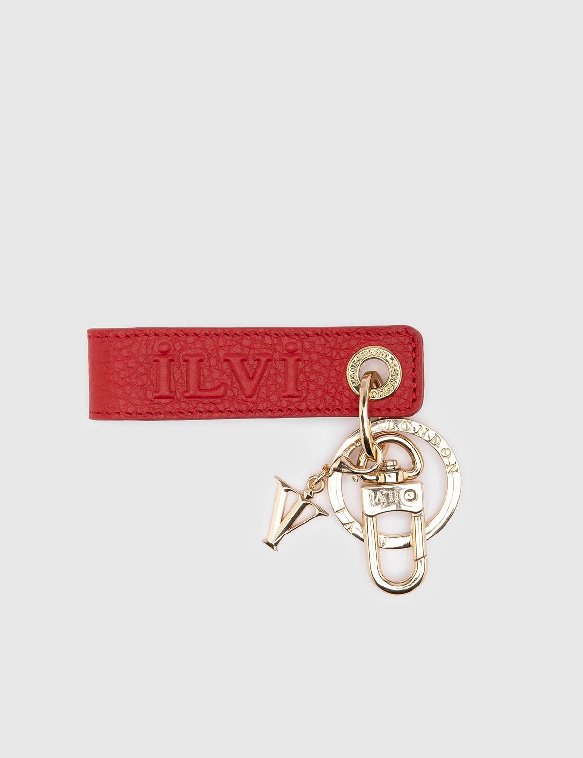 Bates Red Floater Leather Unisex Keychain