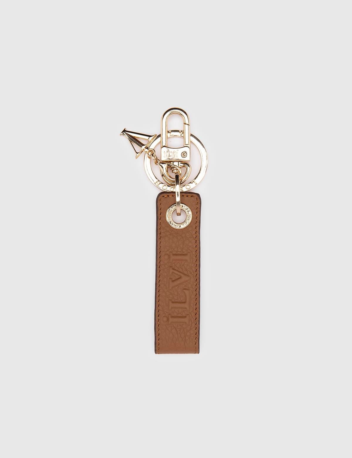 Bates Saddle Brown Floater Leather Unisex Keychain