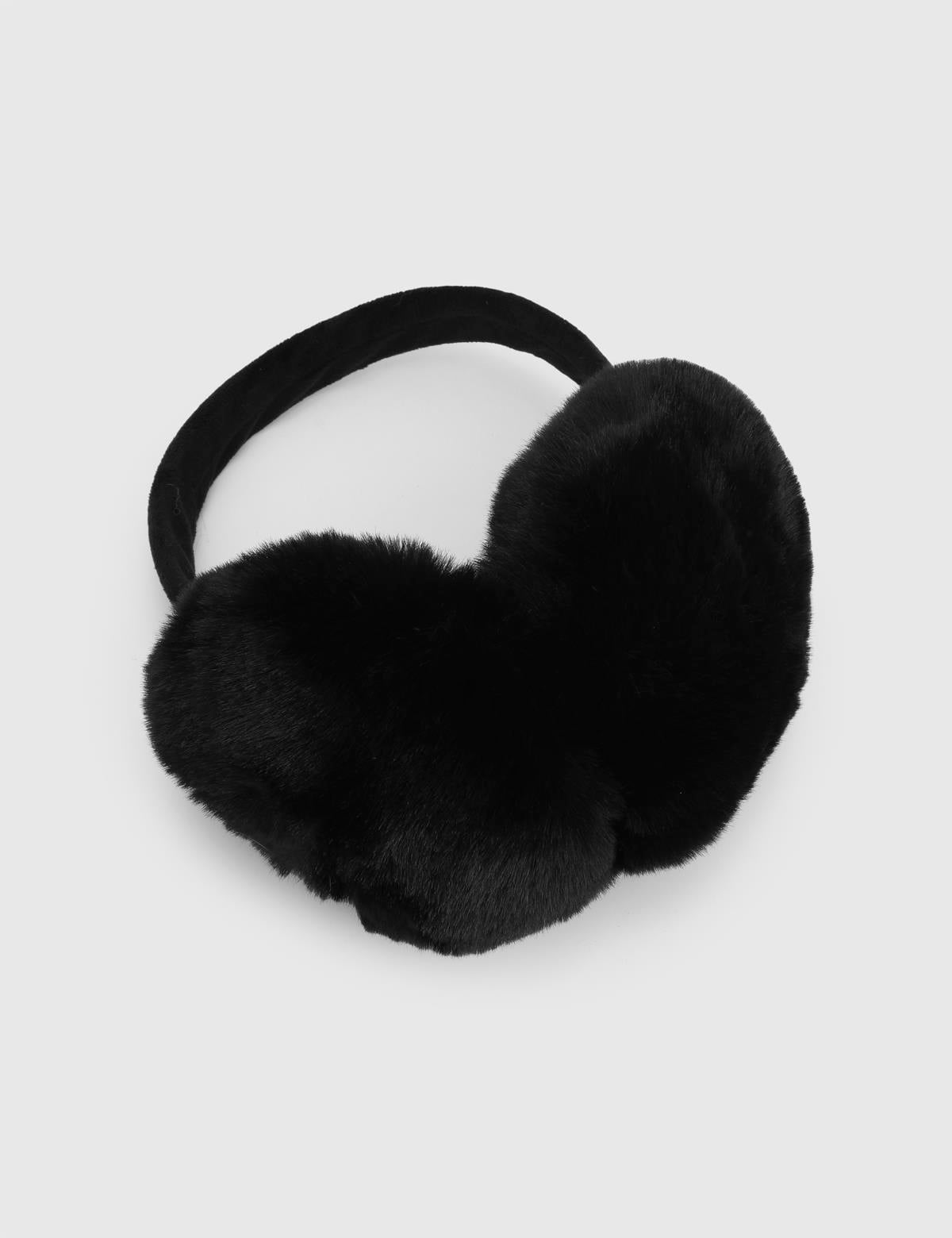 Belinay Black Unisex Faux Fur Earmuffs