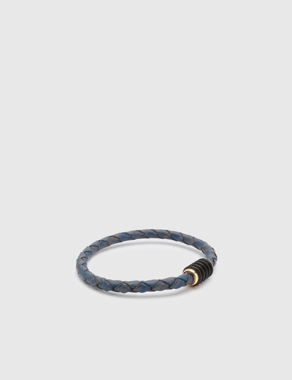 Birken Blue Leather Men's Bracelet