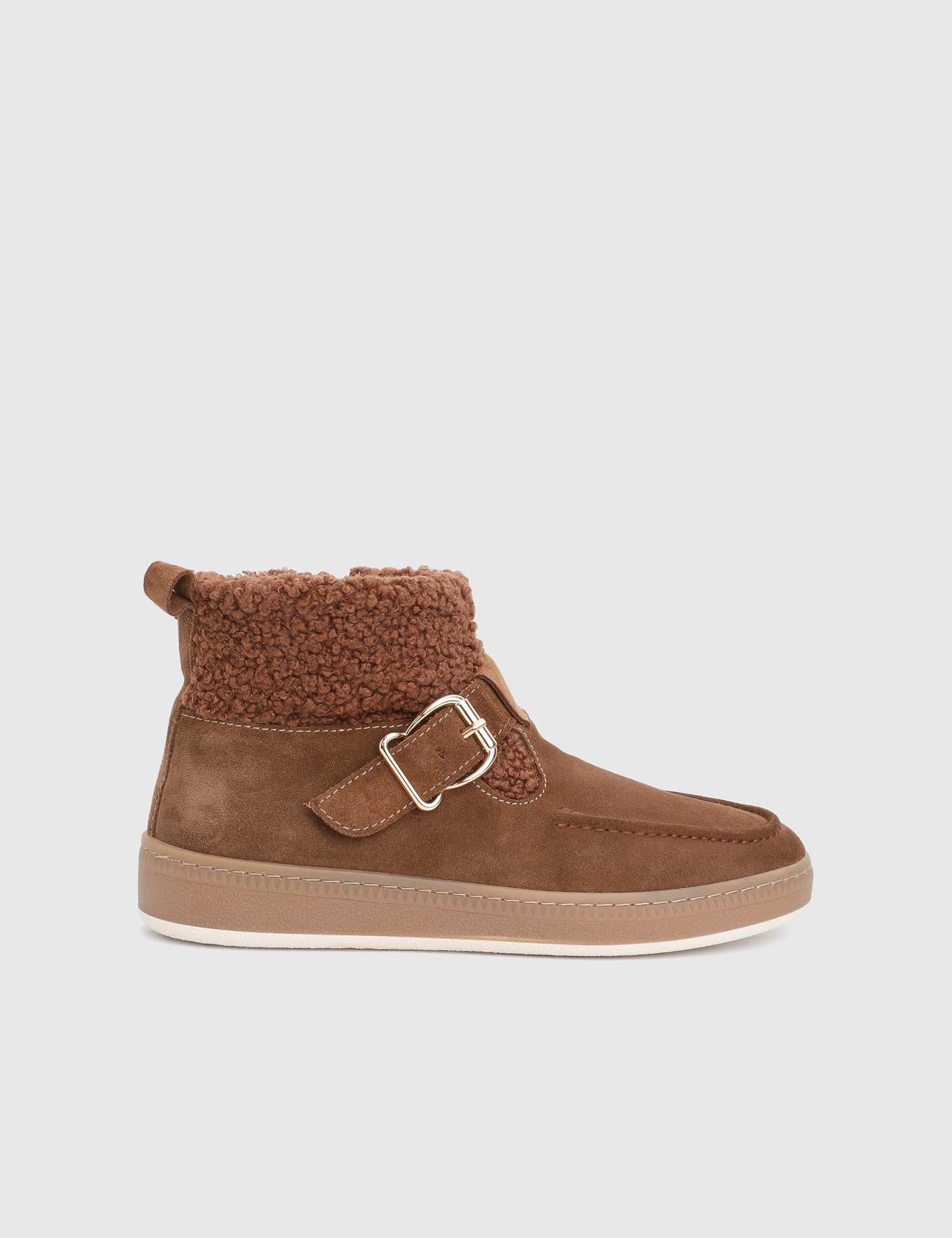 Bliz Saddle Brown Suede Leather Women's Boot