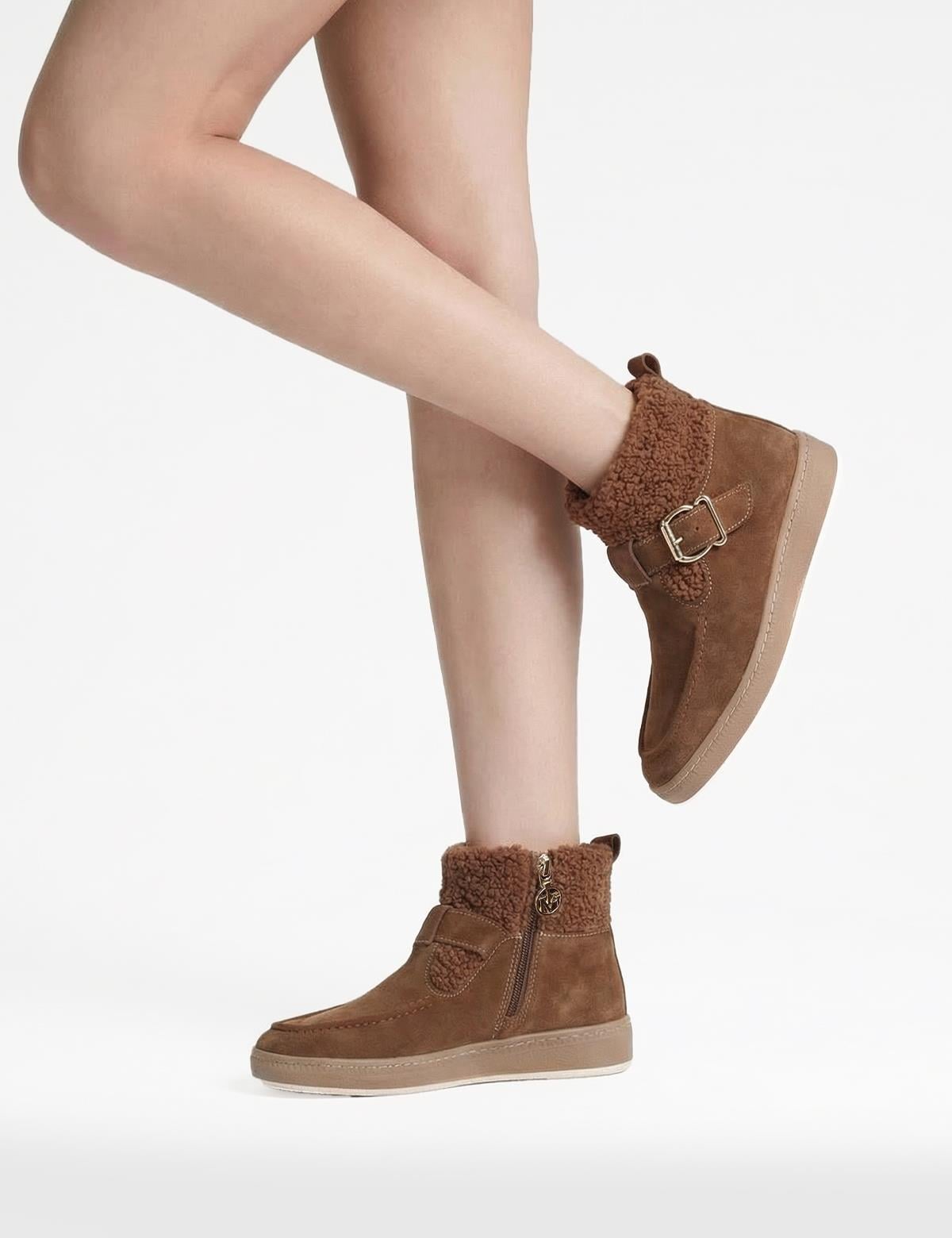 Bliz Saddle Brown Suede Leather Women's Boot