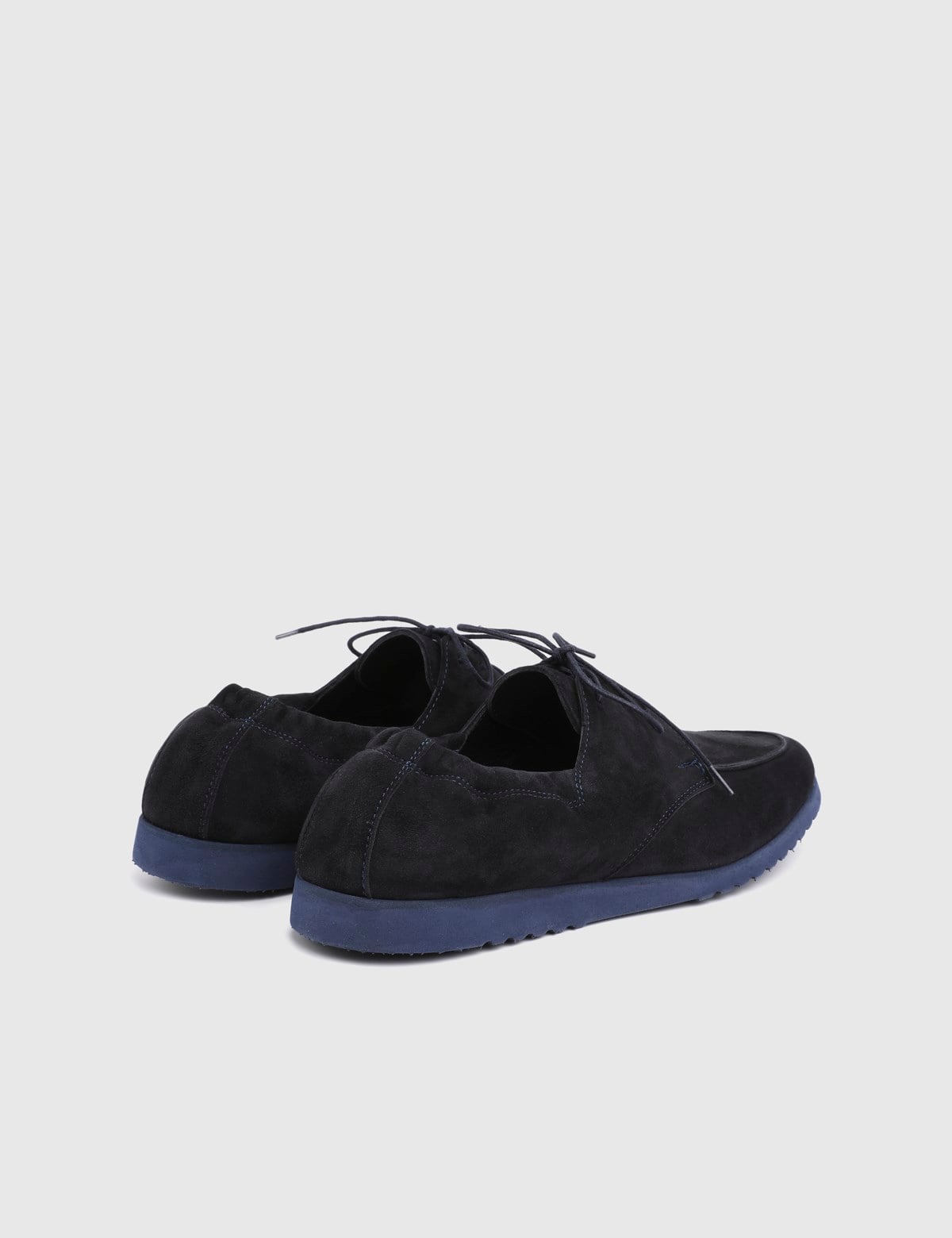 Bode Navy Blue Suede Kidskin Leather Men's Oxford