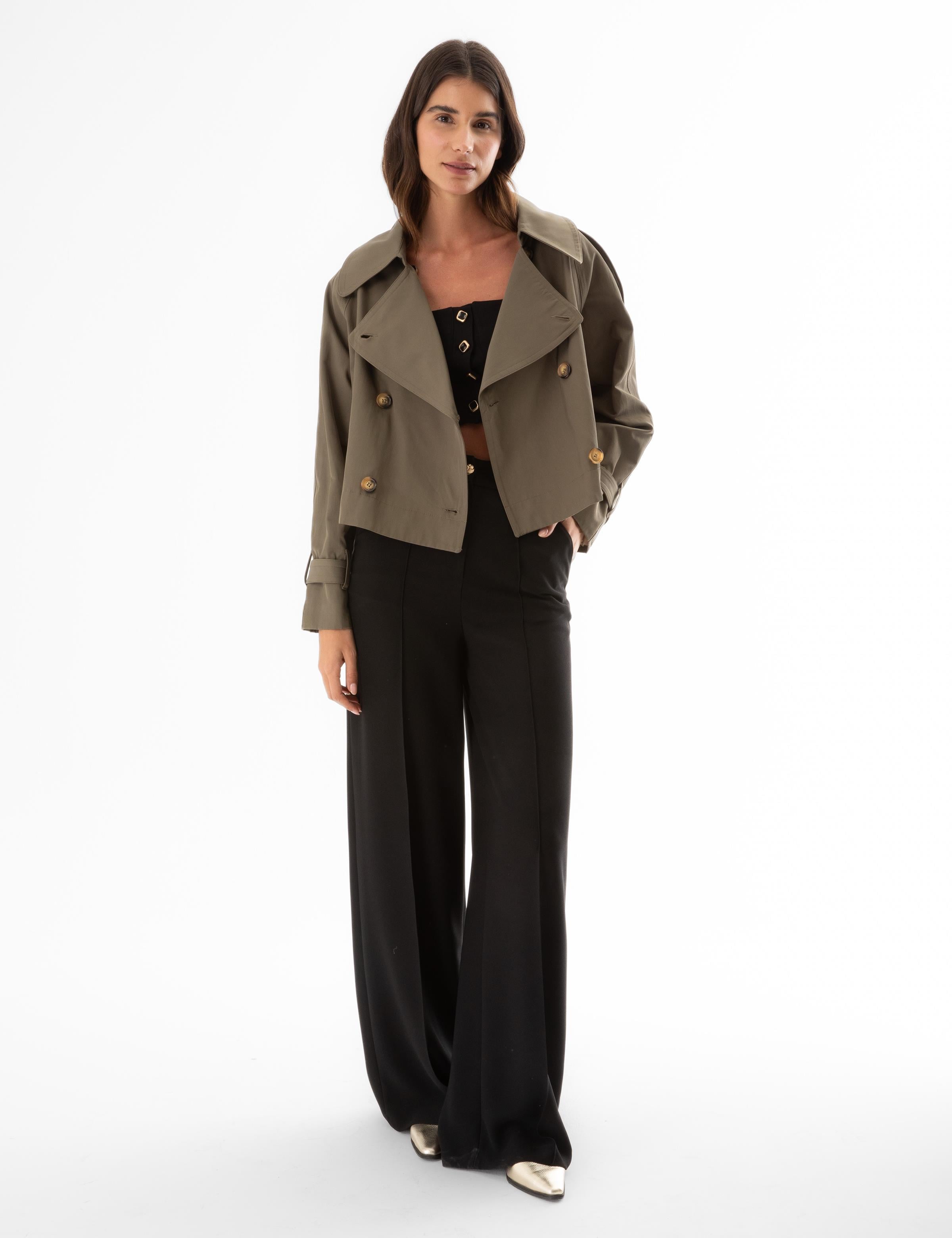 Bolton Khaki Women's Biker Jacket