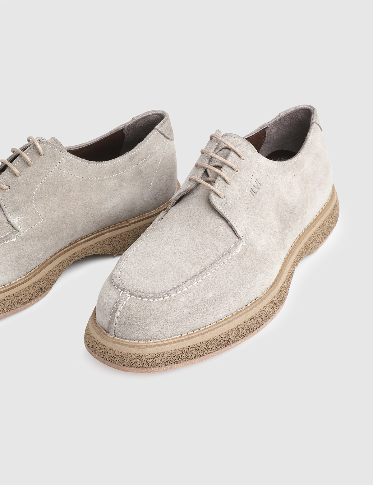 Bondagi Beige Suede Leather Men's Oxford