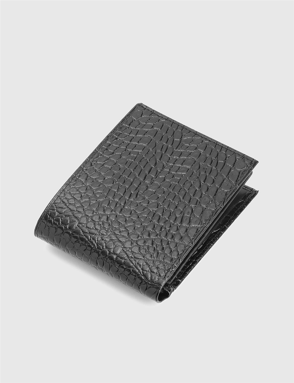 Breda Black Printed Leather Men's Wallet
