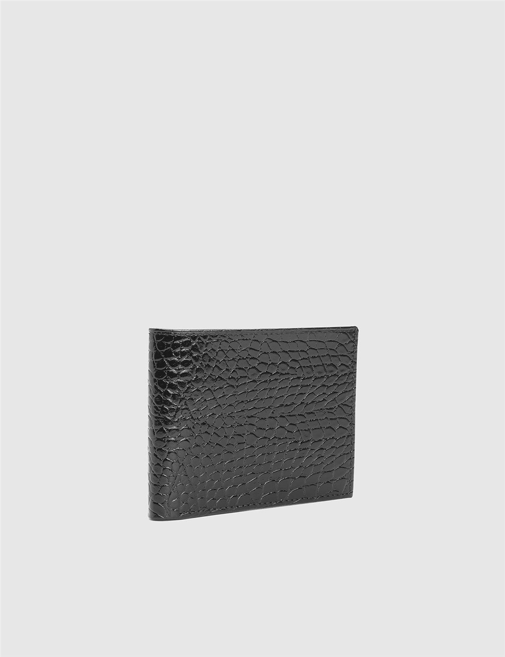 Breda Black Printed Leather Men's Wallet