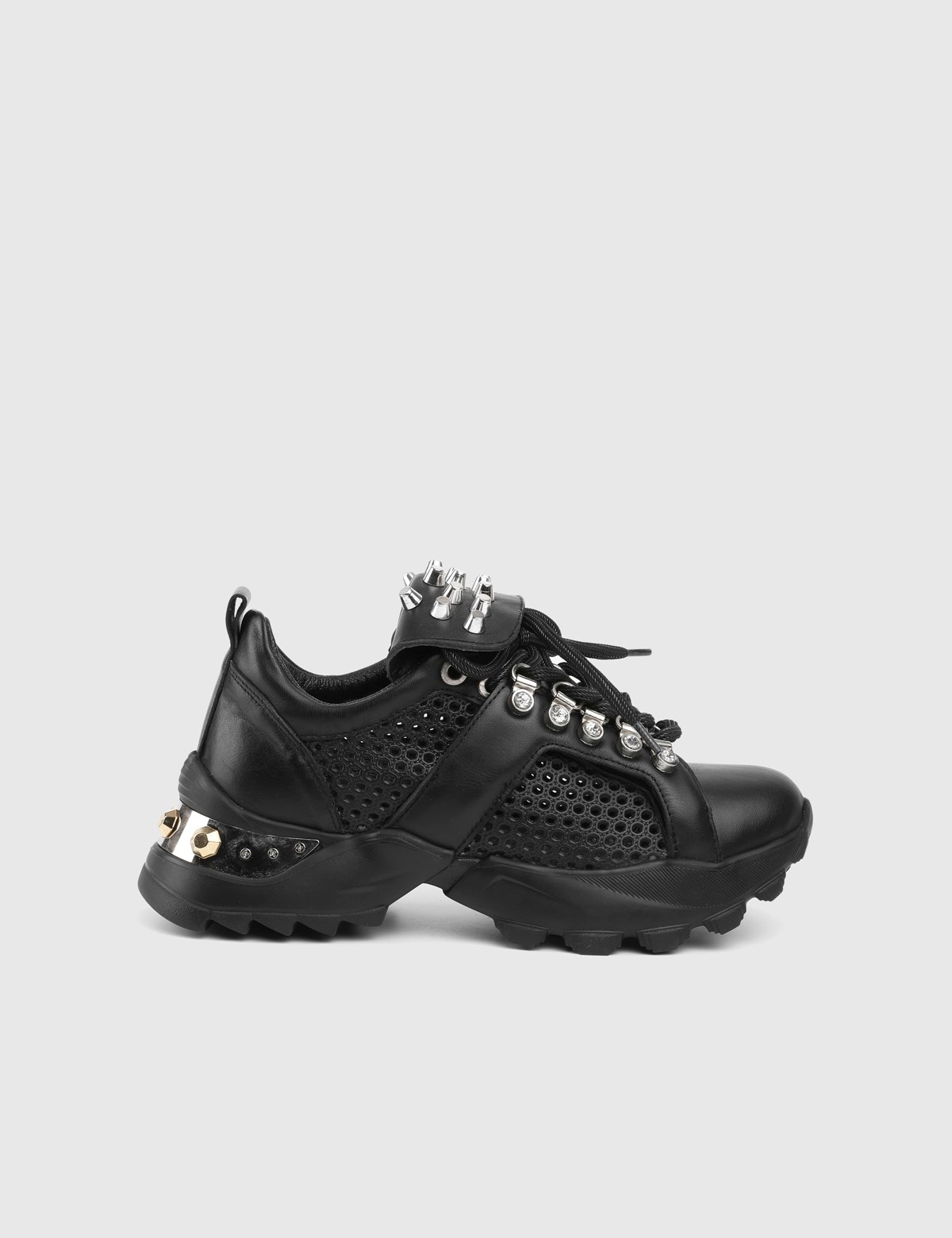 Bronte Black Leather Women's Sneaker