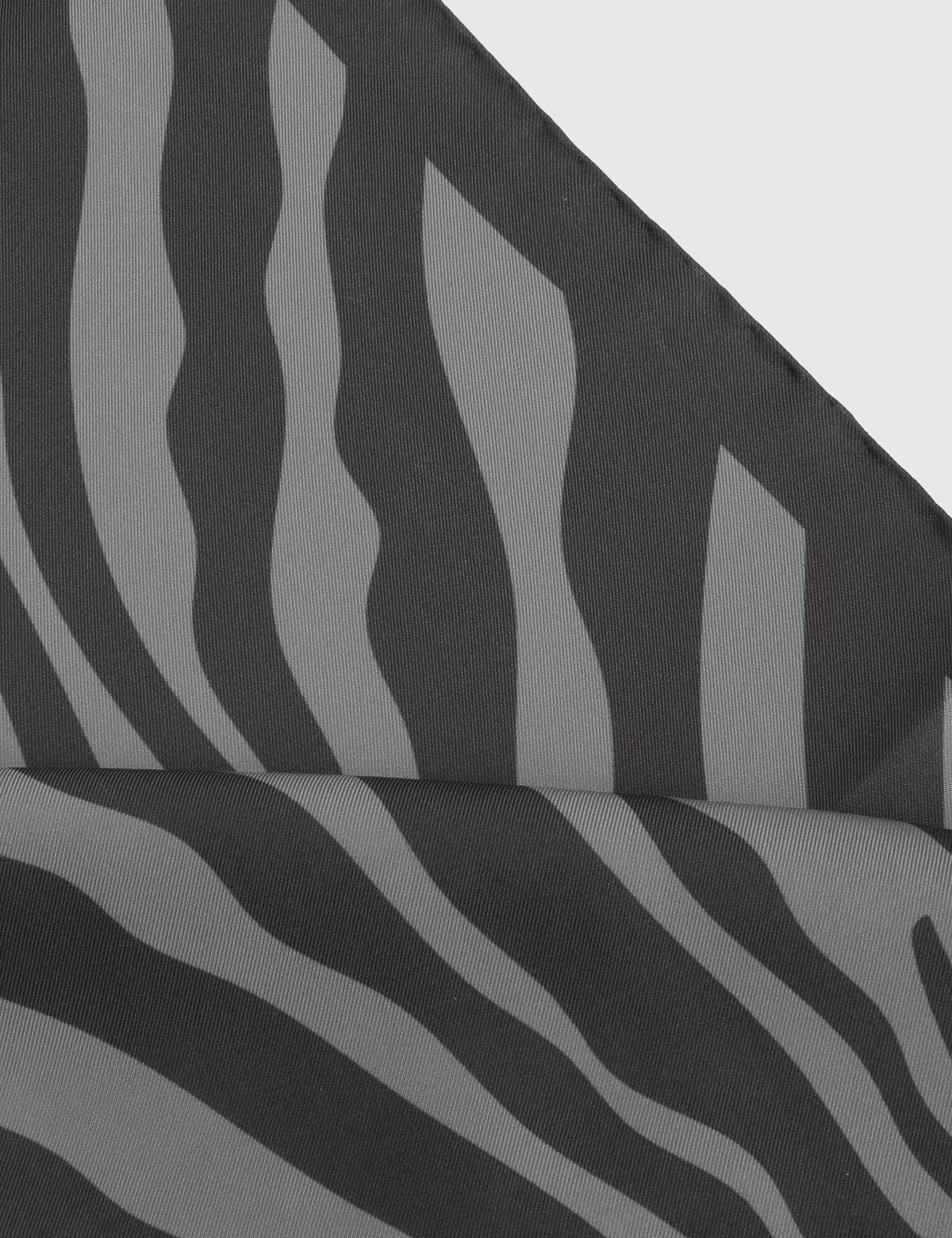 Brycen Grey Silk Twill Women's Scarf