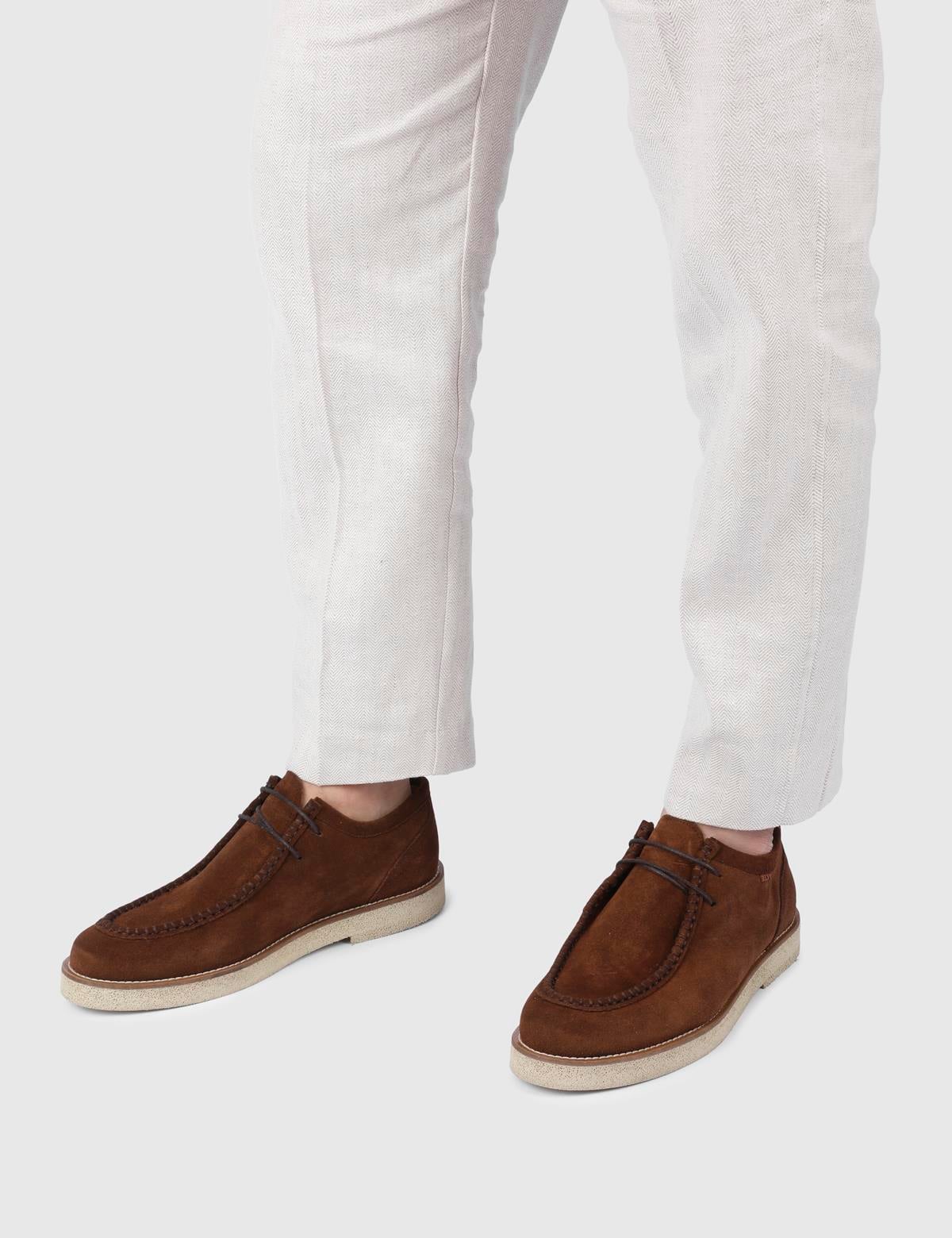 Buxton Saddle Brown Suede Leather Men's Oxford