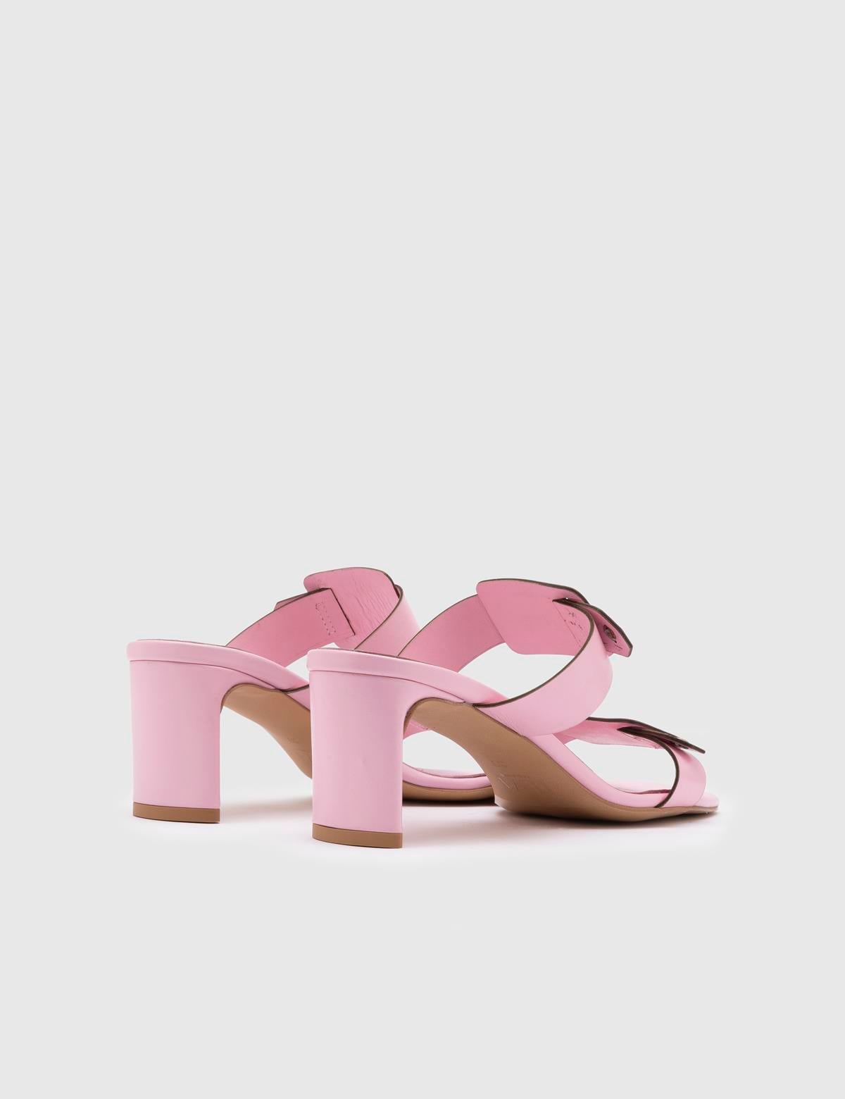Cauvin Pink Leather Women's Slide