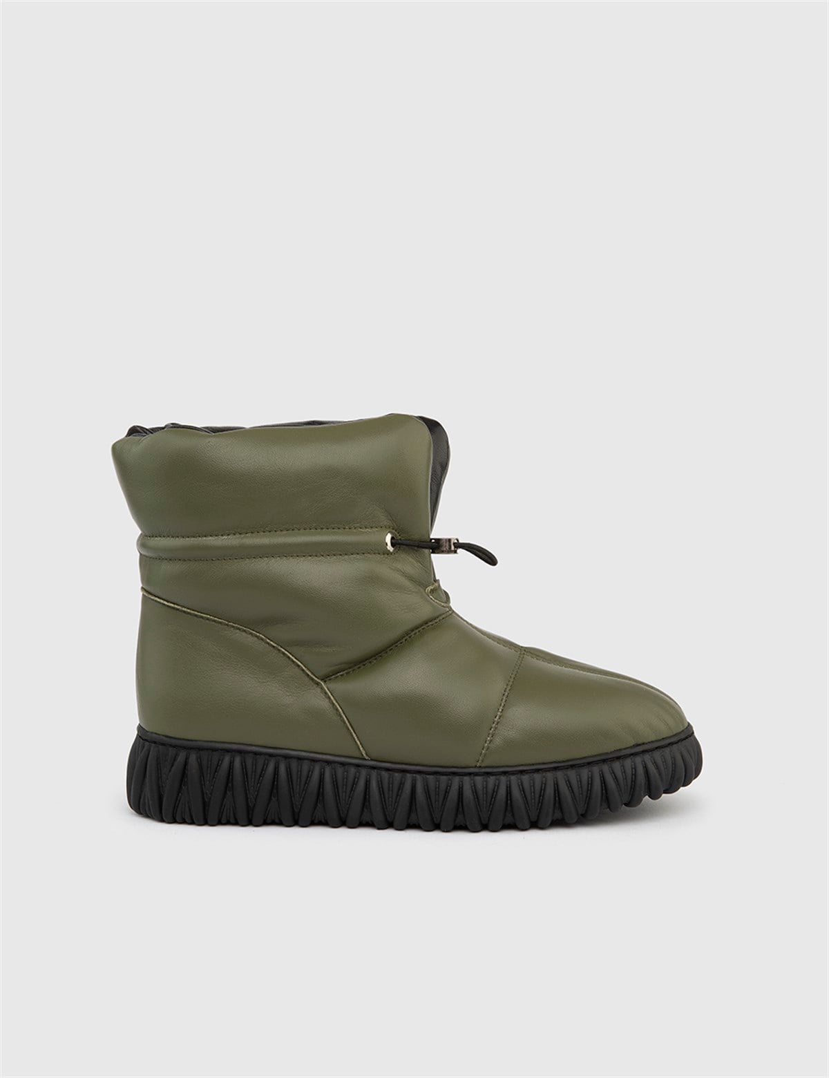 Cheris Khaki Leather Women's Boot