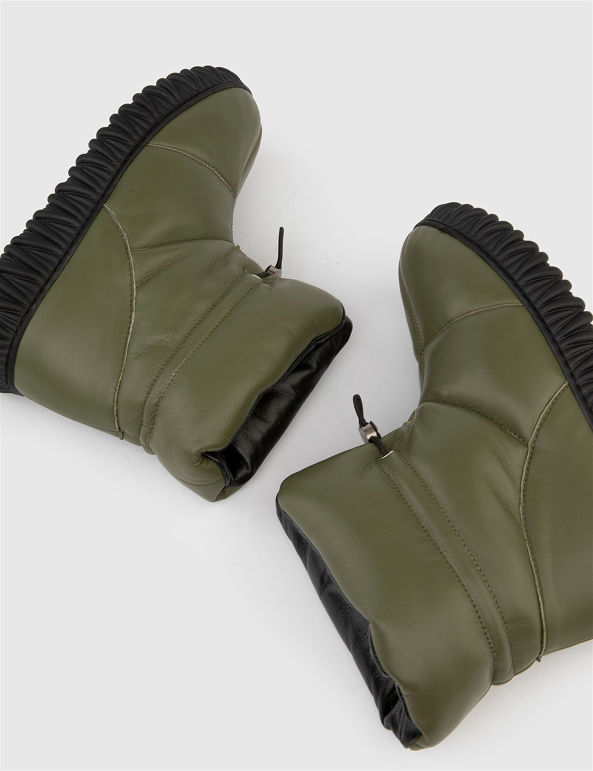 Cheris Khaki Leather Women's Boot