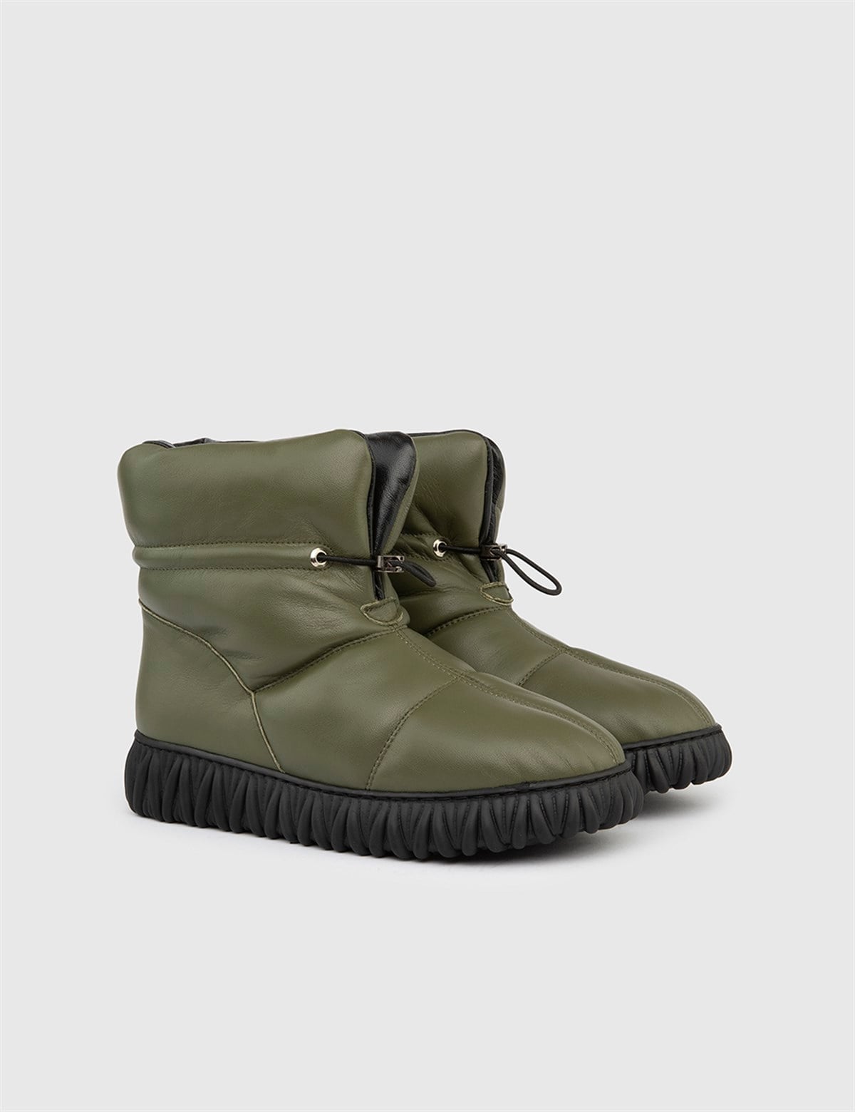Cheris Khaki Leather Women's Boot