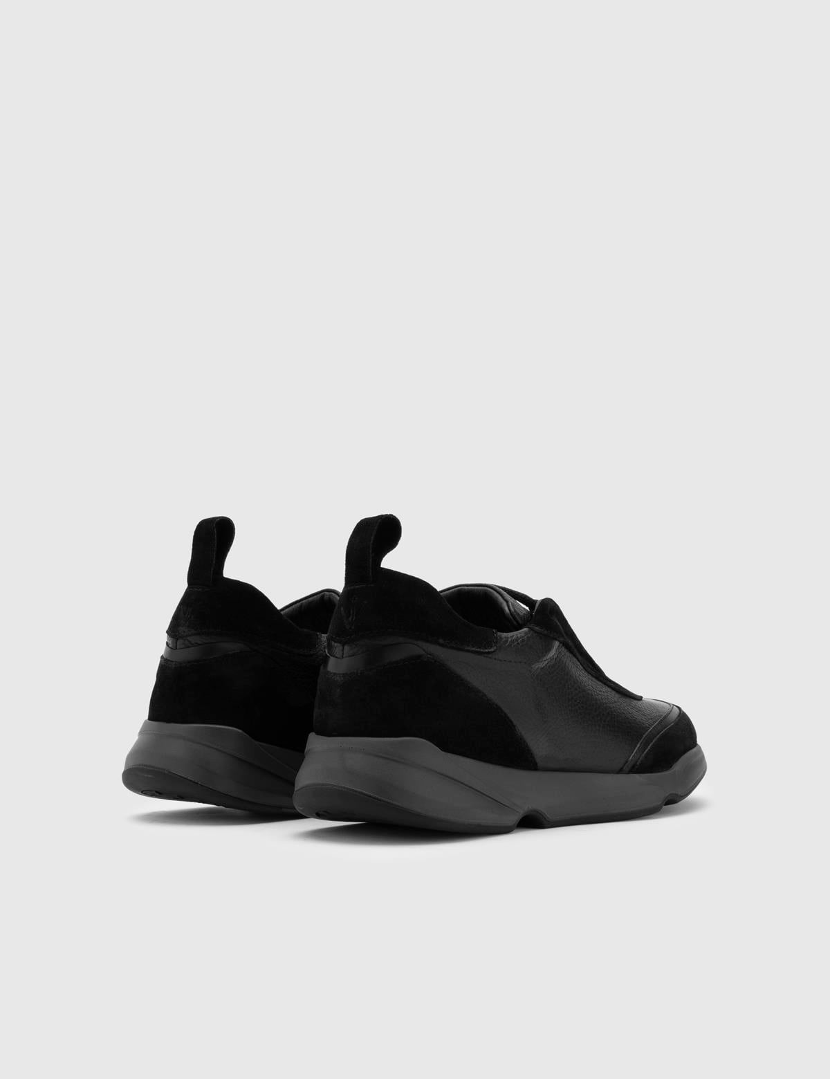 Comgall Black Suede-Black Deer Leather Men's Sneaker