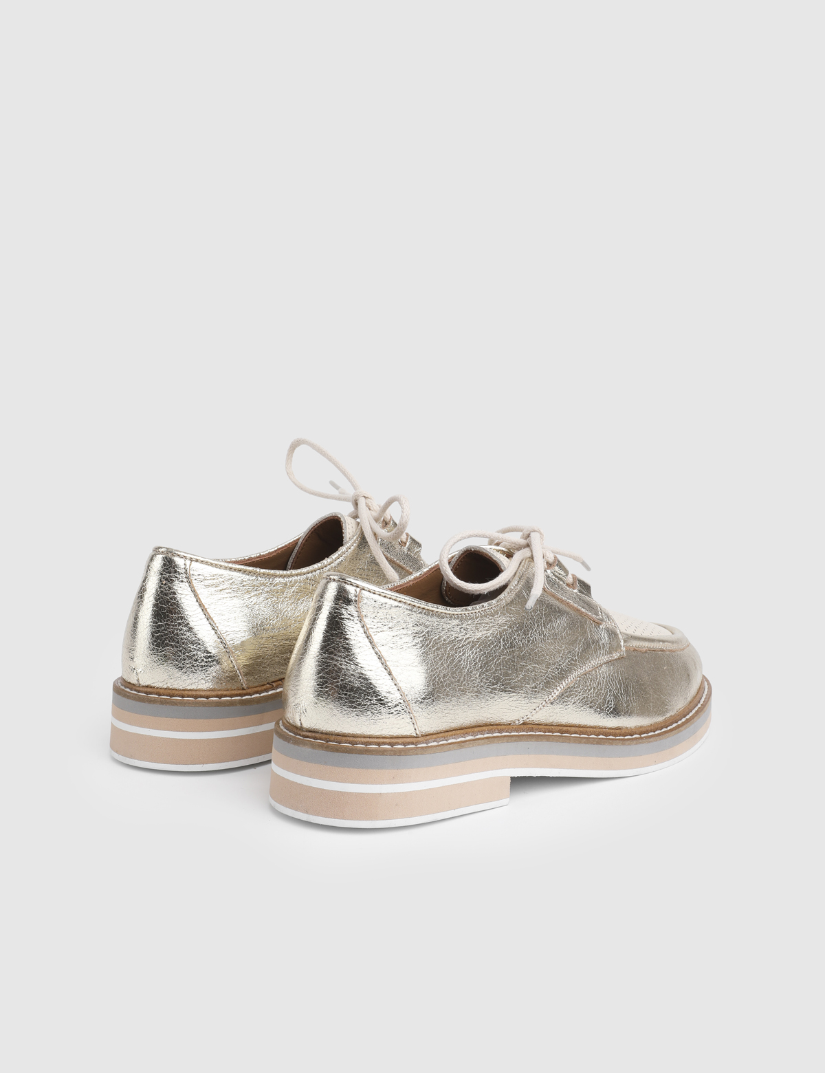 Como Gold Leather Women's Oxford