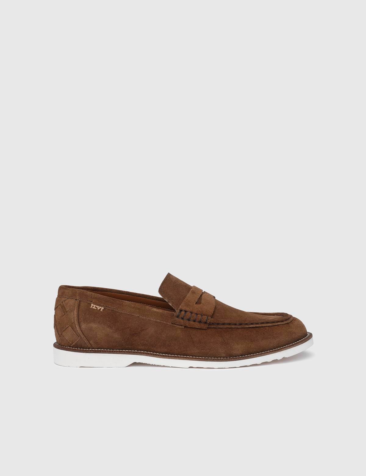 Craven Hakiki Süet Deri Erkek Taba Loafer