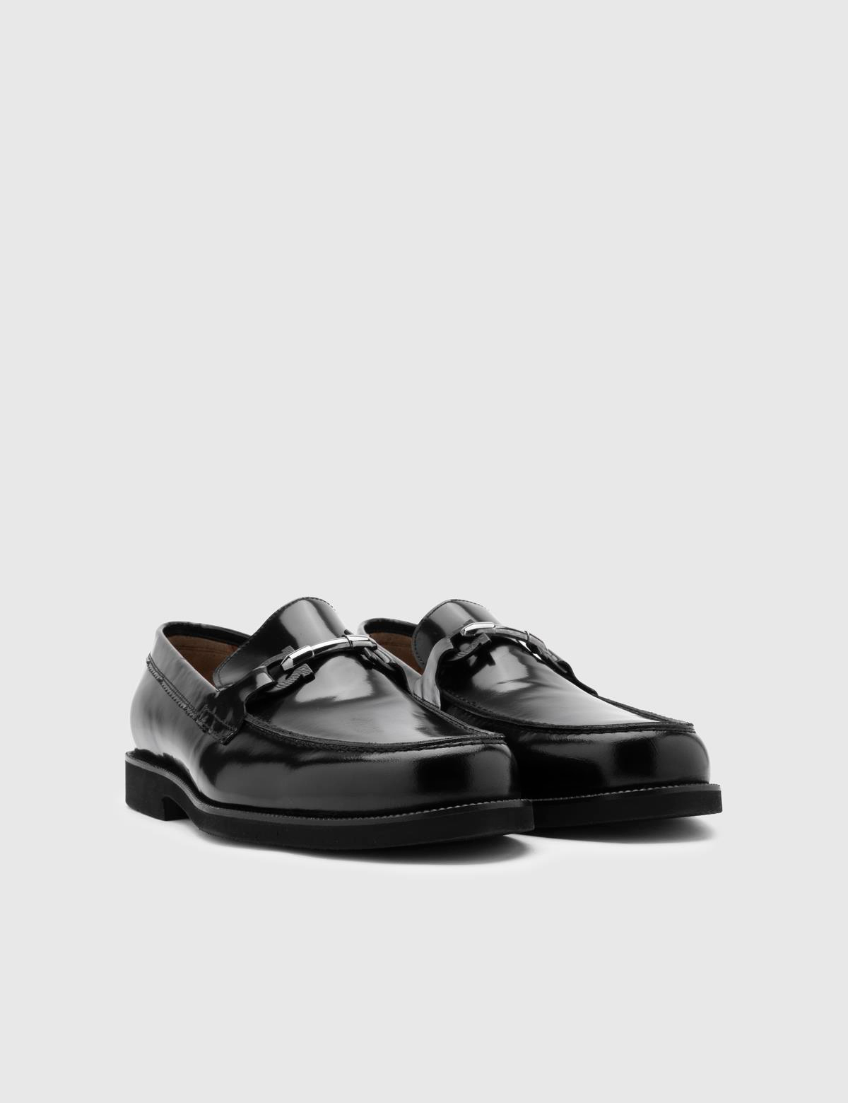 Cristiano Black Florentic Leather Men's Loafer
